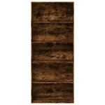Füstös tölgy színű szerelt fa könyvszekrény 80 x 30 x 189 cm 3