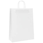 250 db fehér papírzacskók fogantyúkkal 32x12x42 cm 4