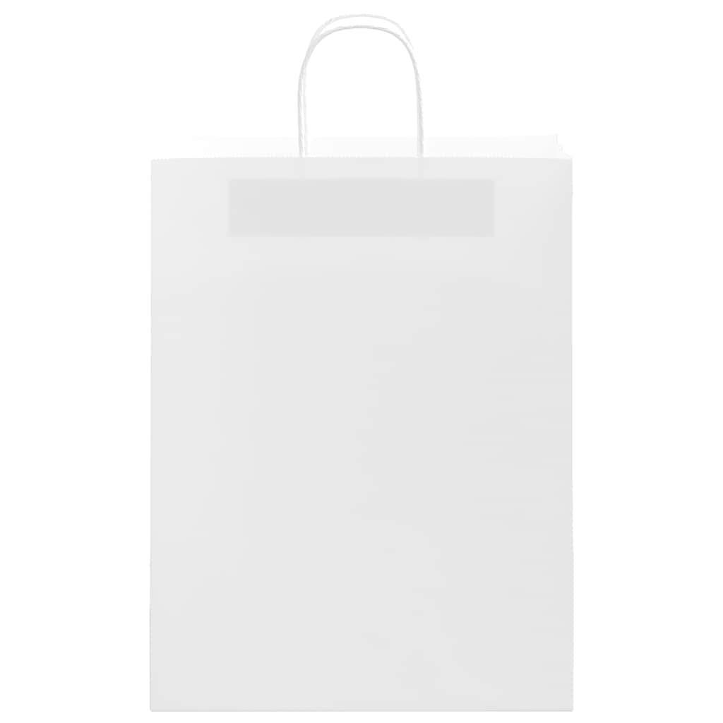 250 db fehér papírzacskók fogantyúkkal 32x12x42 cm 5
