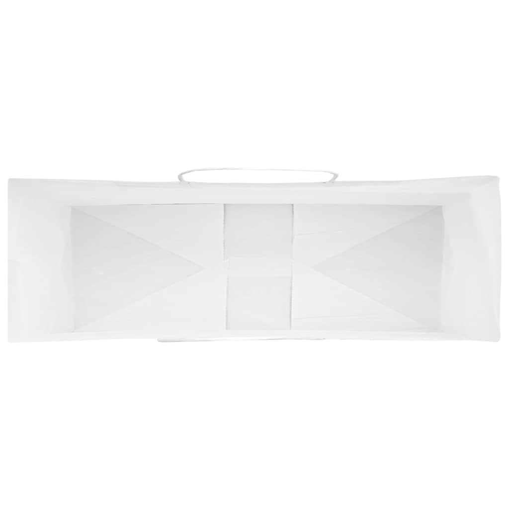 250 db fehér papírzacskók fogantyúkkal 32x12x42 cm 8