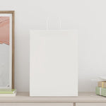 250 db fehér papírzacskók fogantyúkkal 32x17x44 cm 2