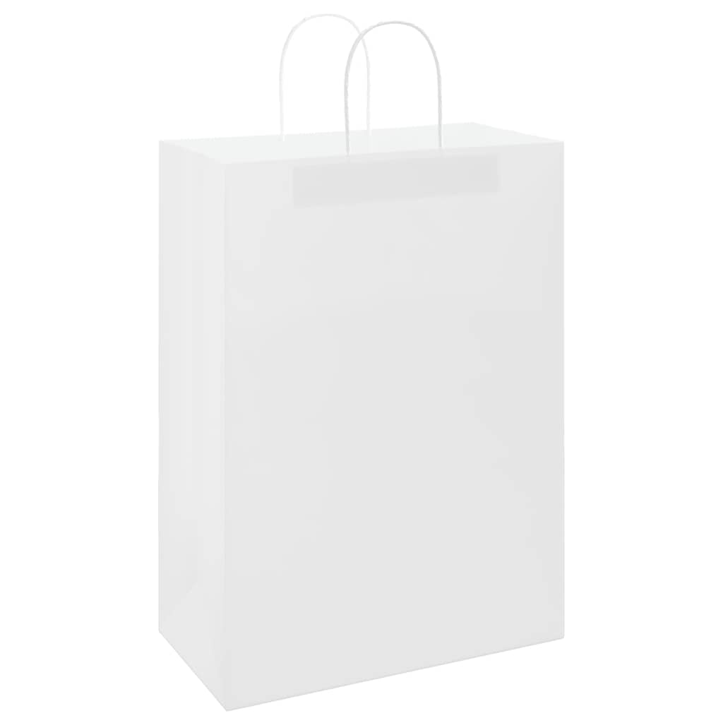 250 db fehér papírzacskók fogantyúkkal 32x17x44 cm 3