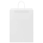 250 db fehér papírzacskók fogantyúkkal 32x17x44 cm 5