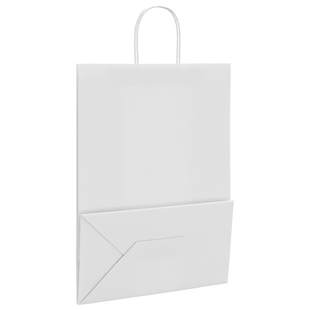 250 db fehér papírzacskók fogantyúkkal 32x17x44 cm 9