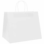 250 db fehér papírzacskók fogantyúkkal 32x22x24 cm 4
