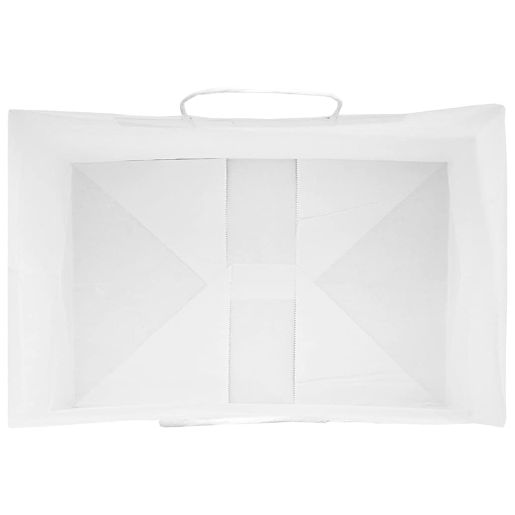 250 db fehér papírzacskók fogantyúkkal 32x22x24 cm 8