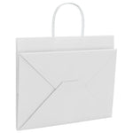 250 db fehér papírzacskók fogantyúkkal 32x22x24 cm 9