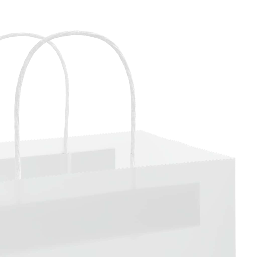 250 db fehér papírzacskók fogantyúkkal 32x22x24 cm 10