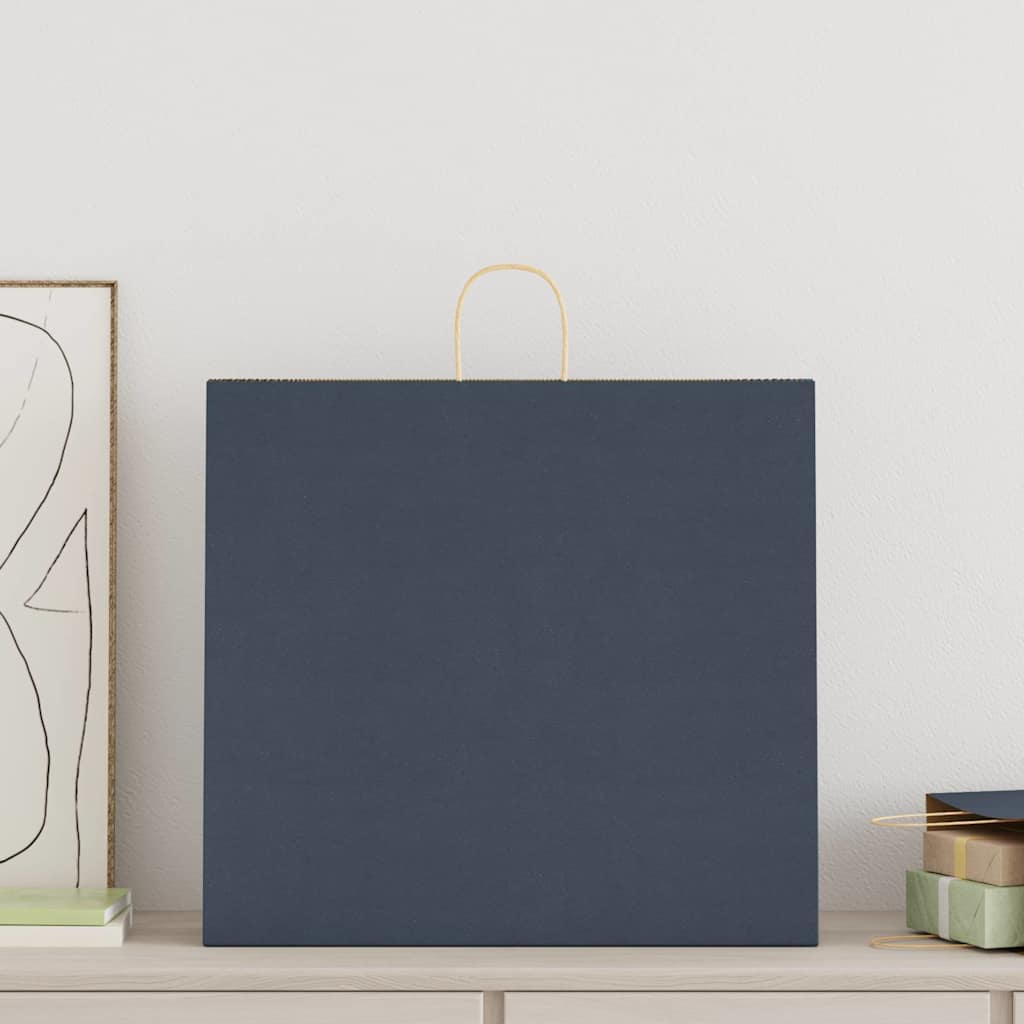250 db kék papírzacskók fogantyúkkal 54x15x49 cm 2