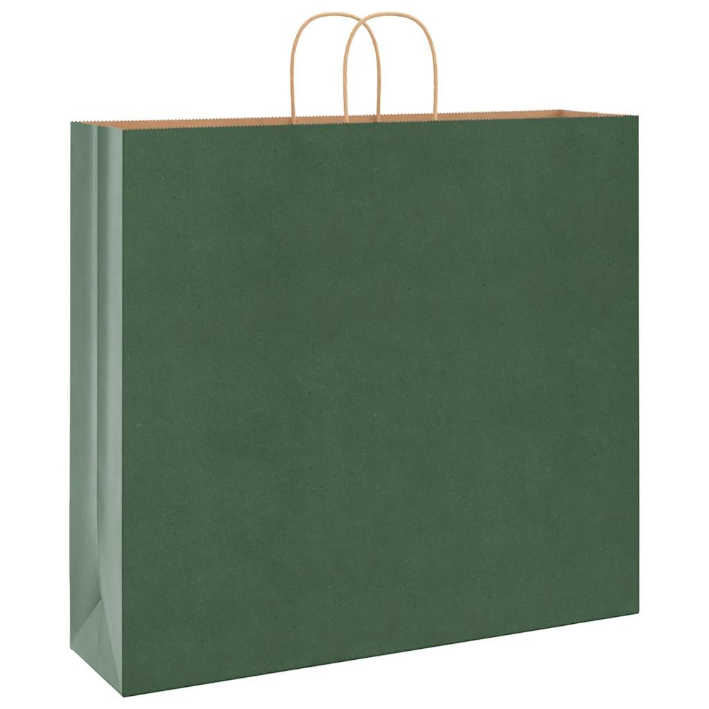 250 db zöld papírzacskók fogantyúkkal 54x15x49 cm 3