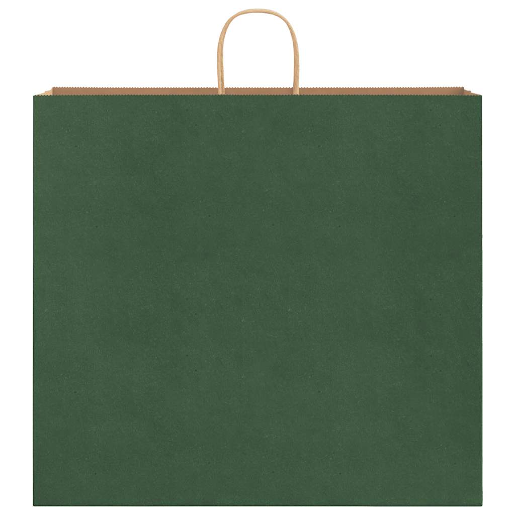 250 db zöld papírzacskók fogantyúkkal 54x15x49 cm 5