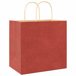 250 db piros papírzacskók fogantyúkkal 26x17x25 cm 7