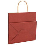 250 db piros papírzacskók fogantyúkkal 26x17x25 cm 9