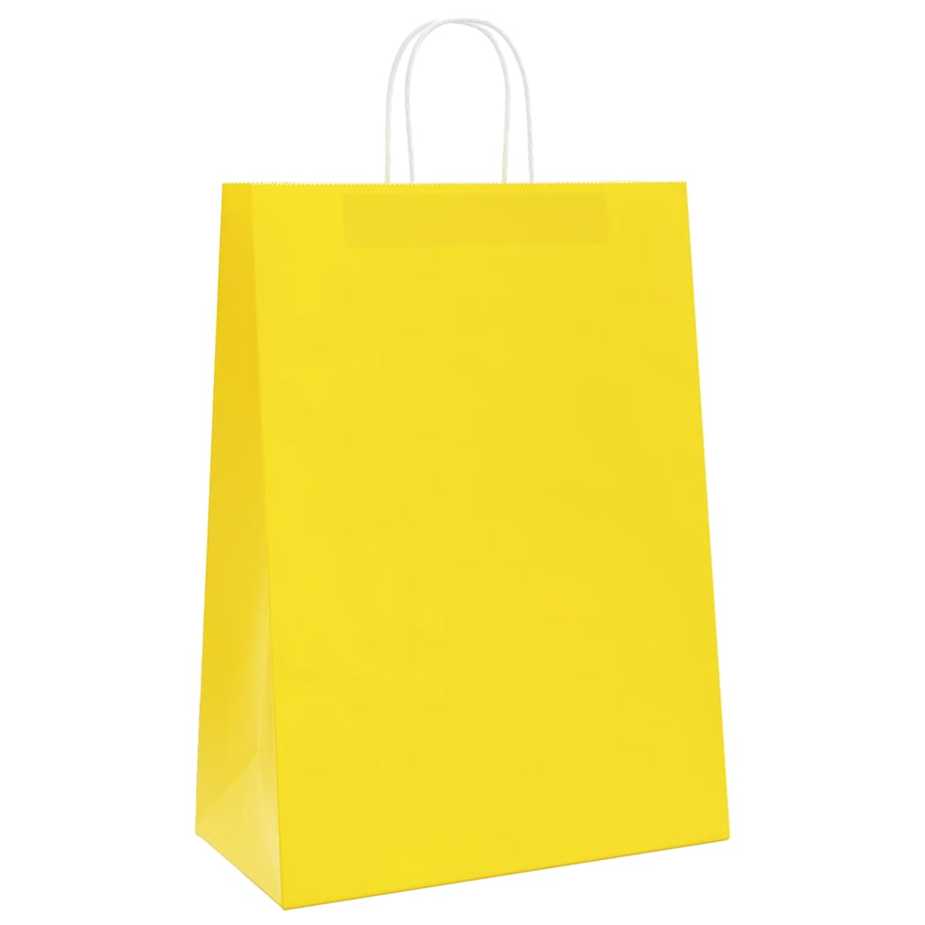 250 db sárga papírzacskók fogantyúkkal 32x17x44 cm 3