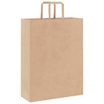 50 db barna papírzacskók fogantyúkkal 32x12x42 cm 7