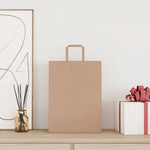 250 db barna papírzacskók fogantyúkkal 26x12x35 cm 2