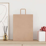 250 db barna papírzacskók fogantyúkkal 32x12x42 cm 2