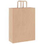 250 db barna papírzacskók fogantyúkkal 32x12x42 cm 7