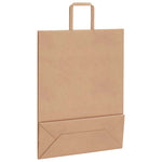 250 db barna papírzacskók fogantyúkkal 32x12x42 cm 9