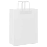 250 db fehér papírzacskók fogantyúkkal 26x12x35 cm 3