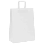 250 db fehér papírzacskók fogantyúkkal 26x12x35 cm 4