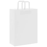 250 db fehér papírzacskók fogantyúkkal 26x12x35 cm 7