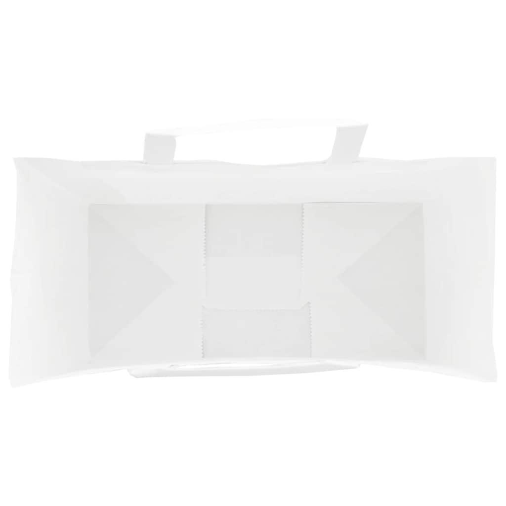 250 db fehér papírzacskók fogantyúkkal 26x12x35 cm 8