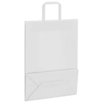 250 db fehér papírzacskók fogantyúkkal 26x12x35 cm 9