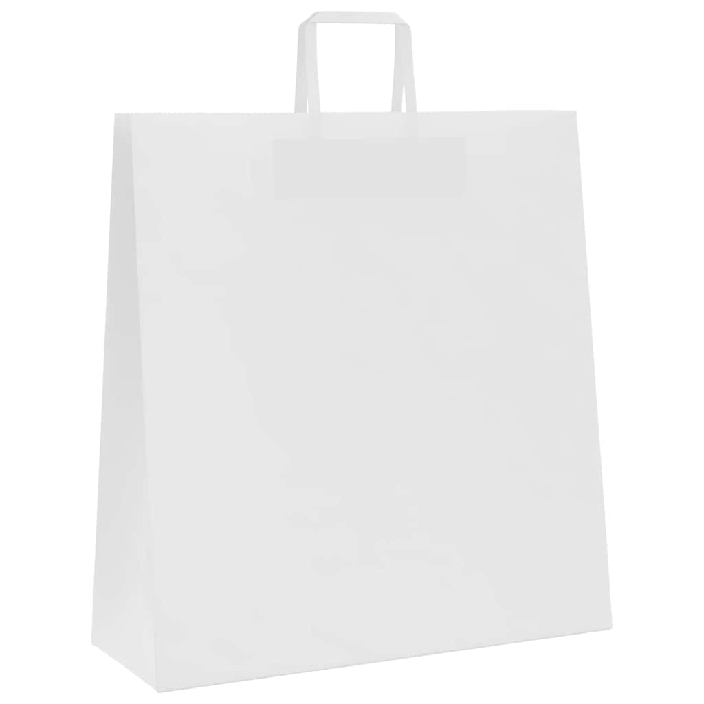 250 db fehér papírzacskók fogantyúkkal 45x17x48 cm 4