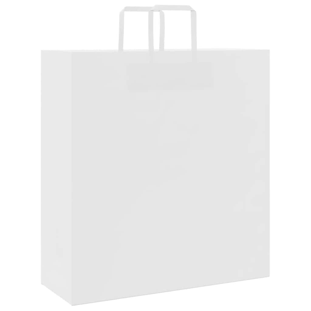 250 db fehér papírzacskók fogantyúkkal 45x17x48 cm 7