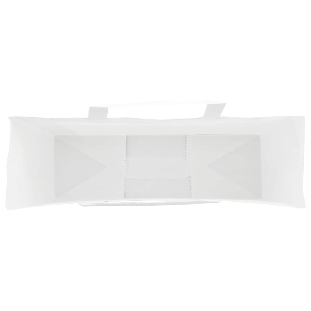 250 db fehér papírzacskók fogantyúkkal 54x15x49 cm 8