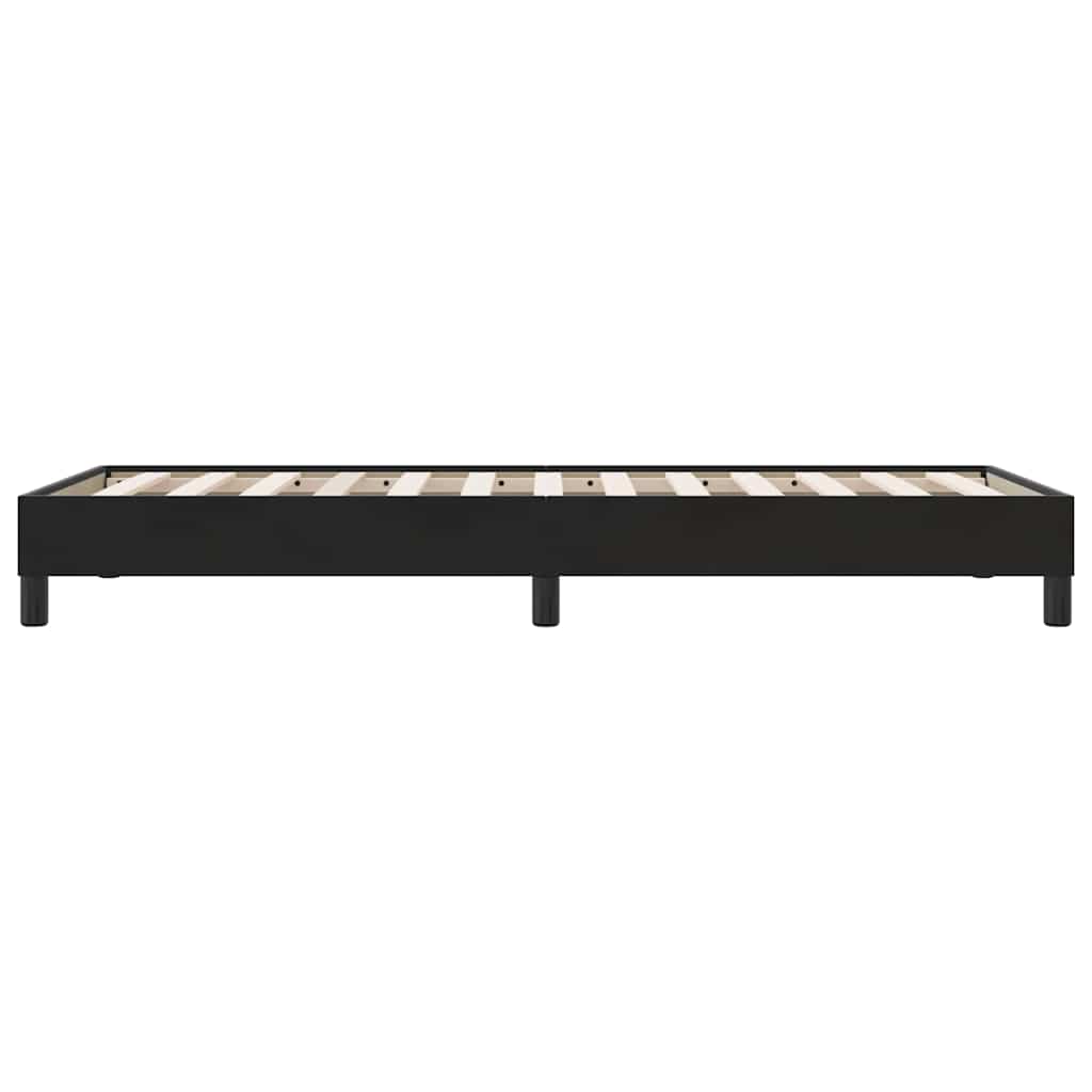 Fekete bársony rugós ágy matrac nélkül 100x210 cm 6