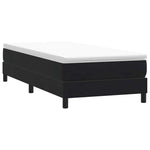 Fekete bársony rugós ágy matrac nélkül 100x210 cm