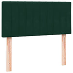 Sötétzöld bársony rugós ágy matraccal 80x220 cm 6