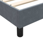 Sötétszürke bársony rugós ágy matraccal 80x210 cm 10