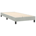 Világosszürke bársony rugós és LED-es ágy matraccal 90x220 cm 6