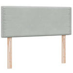 Világosszürke bársony rugós és LED-es ágy matraccal 120 x 210 cm 7