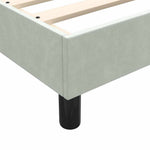 Világosszürke bársony rugós és LED-es ágy matraccal 120 x 210 cm 11