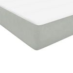 Világosszürke bársony rugós és LED-es ágy matraccal 200x220 cm 11