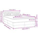Rózsaszín bársony rugós és LED-es ágy matraccal 140x210 cm 16