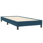 Sötétkék bársony rugós és LED-es ágy matraccal 80x220 cm 6
