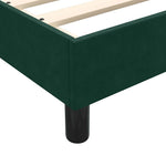 Sötétzöld bársony rugós és LED-es ágy matraccal 160x220 cm 14