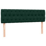 Sötétzöld bársony rugós és LED-es ágy matraccal 160x220 cm 7
