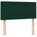 Sötétzöld bársony rugós ágy matraccal 80x220 cm 7