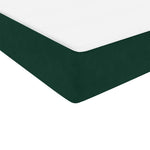 Sötétzöld bársony rugós ágy matraccal 80x220 cm 9