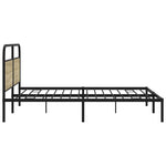 Sonoma tölgy színű fém ágykeret matrac nélkül 200 x 200 cm 5