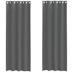 2 db sötétszürke fátyolfüggönyök rojtokkal 140x260 cm 2