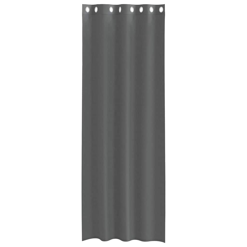 2 db sötétszürke fátyolfüggönyök rojtokkal 140x260 cm 4