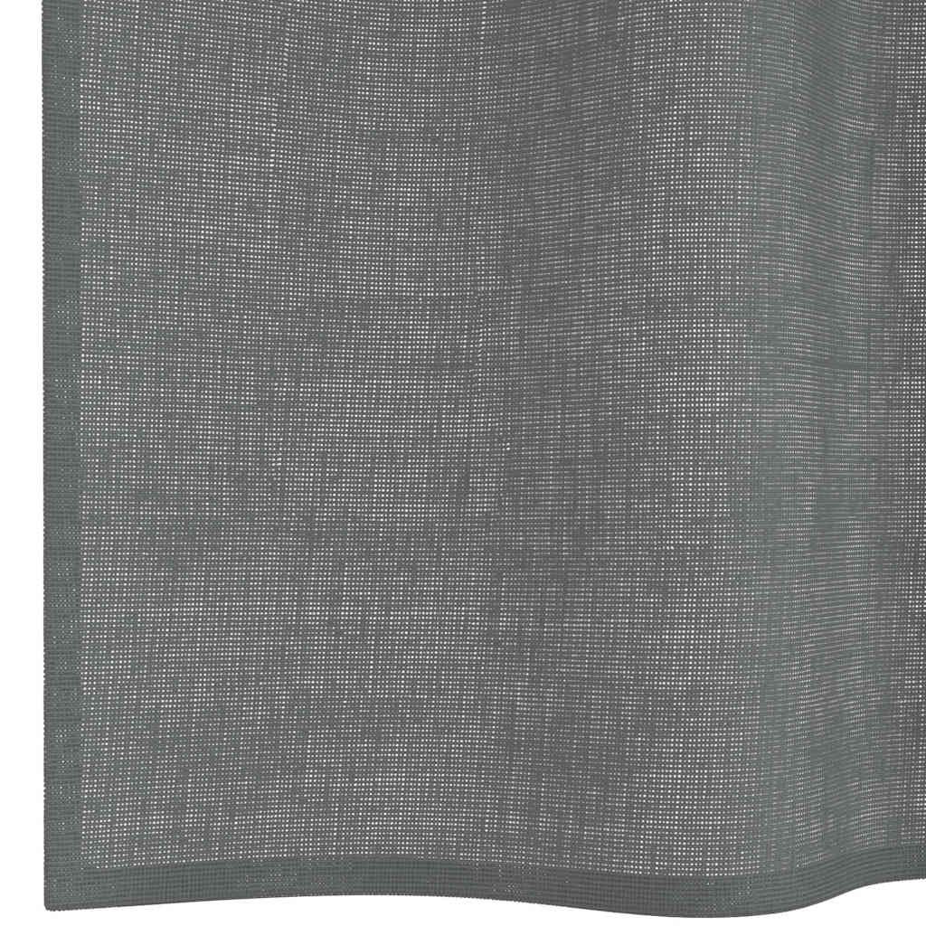 2 db sötétszürke fátyolfüggönyök hurokkal 140x260 cm 6