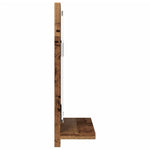 Antik fa színű szerelt fa tükrös fürdőszobaszekrény 60x11x37 cm 5